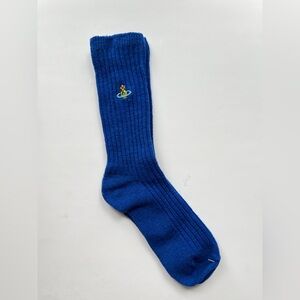 Vivienne Westwood Blue Ribbed Wool Socks